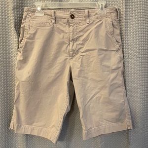 American Eagle Longer Length Khaki Shorts